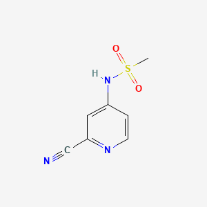 molecular formula C7H7N3O2S B13927845 n-(2-Cyanopyridin-4-yl)methanesulfonamide 