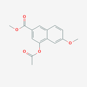 2-Naphthalenecarboxylic acid, 4-(acetyloxy)-6-methoxy-, methyl ester