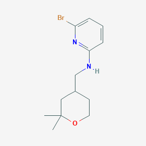 molecular formula C13H19BrN2O B13927870 6-bromo-N-((2,2-dimethyltetrahydro-2H-pyran-4-yl)methyl)pyridin-2-amine 