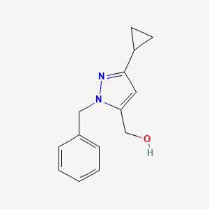 (1-Benzyl-3-cyclopropyl-1H-pyrazol-5-yl)methanol