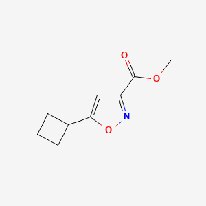 molecular formula C9H11NO3 B13927877 Methyl 5-cyclobutylisoxazole-3-carboxylate 