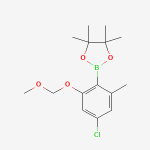 molecular formula C15H22BClO4 B13927903 2-(4-Chloro-2-(methoxymethoxy)-6-methylphenyl)-4,4,5,5-tetramethyl-1,3,2-dioxaborolane 