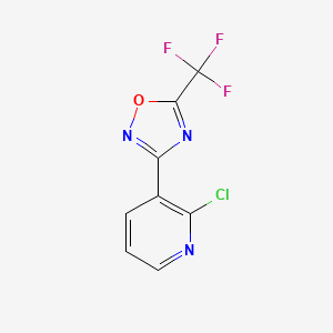 molecular formula C8H3ClF3N3O B1392791 2-Chloro-3-[5-(trifluoromethyl)-1,2,4-oxadiazol-3-yl]pyridine CAS No. 1203898-23-0