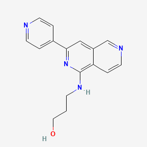 molecular formula C16H16N4O B13927913 3-(3-Pyridin-4-yl[2,6]naphthyridin-1-ylamino)propan-1-ol 