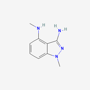 molecular formula C9H12N4 B1392794 N4,1-二甲基-1H-吲唑-3,4-二胺 CAS No. 1221792-30-8