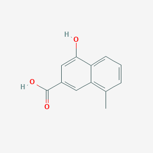 molecular formula C12H10O3 B13927945 4-Hydroxy-8-methyl-2-naphthalenecarboxylic acid 