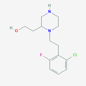 B1392795 2-{1-[2-(2-Chloro-6-fluorophenyl)ethyl]-2-piperazinyl}ethanol CAS No. 1233642-05-1