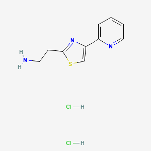 B1392806 2-[4-(Pyridin-2-yl)-1,3-thiazol-2-yl]ethan-1-amine dihydrochloride CAS No. 1308650-39-6