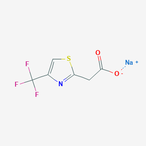 molecular formula C6H3F3NNaO2S B1392818 2-[4-(三氟甲基)-1,3-噻唑-2-基]乙酸钠 CAS No. 1251924-46-5