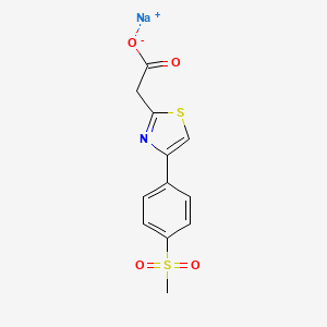 molecular formula C12H10NNaO4S2 B1392819 2-[4-(4-甲苯磺酰基苯基)-1,3-噻唑-2-基]乙酸钠 CAS No. 1251925-24-2