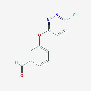 molecular formula C11H7ClN2O2 B1392822 3-[(6-氯吡哒嗪-3-基)氧基]苯甲醛 CAS No. 1245569-76-9
