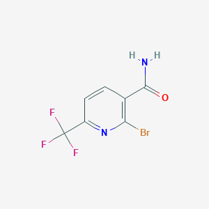 molecular formula C7H4BrF3N2O B1392824 2-溴-6-(三氟甲基)烟酰胺 CAS No. 1214332-09-8