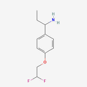 molecular formula C11H15F2NO B1392826 1-[4-(2,2-二氟乙氧基)苯基]丙-1-胺 CAS No. 1184222-88-5