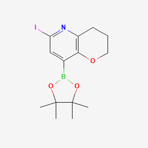 B1392832 6-Iodo-8-(4,4,5,5-tetramethyl-1,3,2-dioxaborolan-2-yl)-3,4-dihydro-2H-pyrano[3,2-b]pyridine CAS No. 1356165-84-8