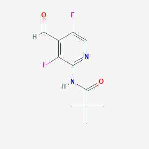 molecular formula C11H12FIN2O2 B1392846 N-(5-氟-4-甲酰-3-碘吡啶-2-基)新戊酰胺 CAS No. 1299607-38-7