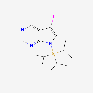B1392854 5-Iodo-7-(triisopropylsilyl)-7H-pyrrolo-[2,3-d]pyrimidine CAS No. 1196662-06-2