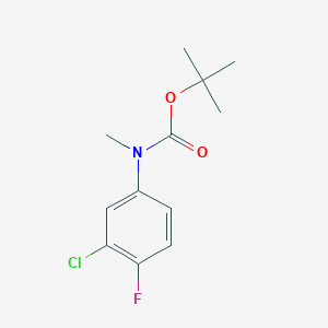 molecular formula C12H15ClFNO2 B13928566 tert-Butyl (3-chloro-4-fluorophenyl)(methyl)carbamate 