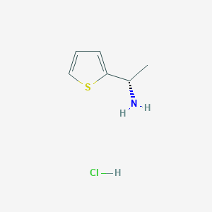 molecular formula C6H10ClNS B1392857 (1S)-1-(噻吩-2-基)乙胺盐酸盐 CAS No. 1305712-32-6