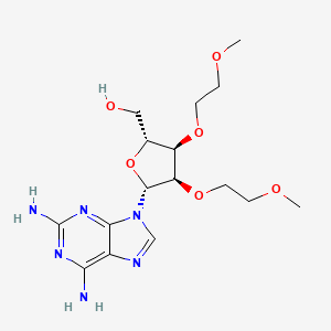 molecular formula C16H26N6O6 B13928574 [(2R,3R,4R,5R)-5-(2,6-diaminopurin-9-yl)-3,4-bis(2-methoxyethoxy)oxolan-2-yl]methanol 