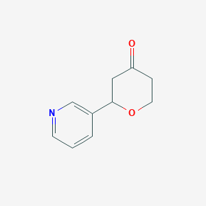 molecular formula C10H11NO2 B13928584 2-Pyridin-3-yl-tetrahydro-pyran-4-one 