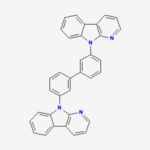 molecular formula C34H22N4 B13928596 3,3'-Bis(9H-pyrido[2,3-b]indol-9-yl)-1,1'-biphenyl CAS No. 1469997-91-8