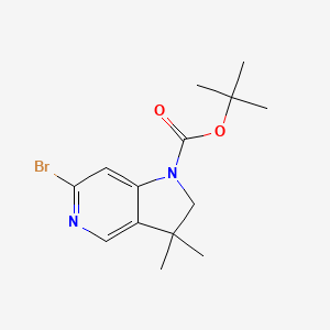 Tert-butyl 6-bromo-3,3-dimethyl-2,3-dihydro-1H-pyrrolo[3,2-C]pyridine-1-carboxylate