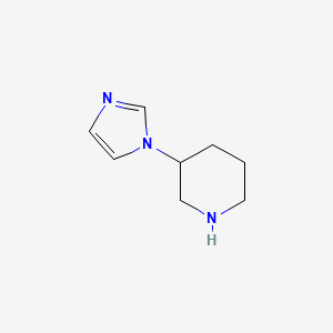 molecular formula C8H13N3 B1392864 3-(1H-咪唑-1-基)哌啶 CAS No. 867007-94-1