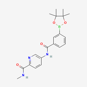 molecular formula C20H24BN3O4 B13928649 N-Methyl-5-[[3-(4,4,5,5-tetramethyl-1,3,2-dioxaborolan-2-yl)benzoyl]amino]-2-pyridinecarboxamide 