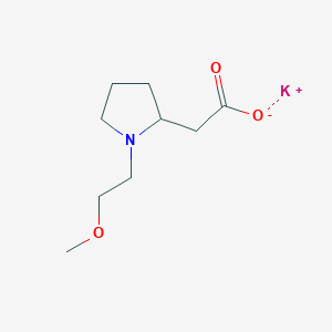 B1392867 Potassium 2-[1-(2-methoxyethyl)pyrrolidin-2-yl]acetate CAS No. 1258649-58-9