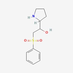 2-(Phenylsulfonyl)-1-(pyrrolidin-2-yl)ethan-1-ol