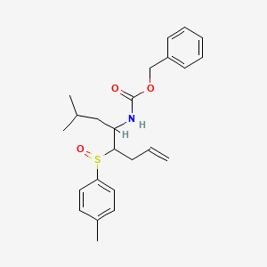 benzyl N-[2-methyl-5-(4-methylphenyl)sulfinyloct-7-en-4-yl]carbamate