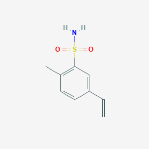 molecular formula C9H11NO2S B13928692 5-Ethenyl-2-methylbenzene-1-sulfonamide CAS No. 51119-87-0