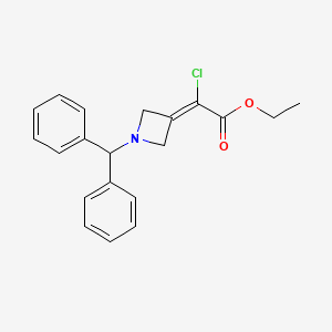 molecular formula C20H20ClNO2 B13928695 Ethyl 2-(1-benzhydrylazetidin-3-ylidene)-2-chloroacetate 