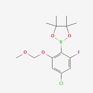 molecular formula C14H19BClFO4 B13928714 2-(4-Chloro-2-fluoro-6-(methoxymethoxy)phenyl)-4,4,5,5-tetramethyl-1,3,2-dioxaborolane 