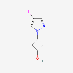 molecular formula C7H9IN2O B13928717 3-(4-Iodo-1H-pyrazol-1-yl)cyclobutanol 