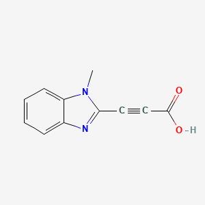 molecular formula C11H8N2O2 B13928721 3-(1-Methylbenzimidazol-2-yl)prop-2-ynoic acid 