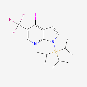 molecular formula C17H24F3IN2Si B1392874 4-碘-5-(三氟甲基)-1-(三异丙基甲硅烷基)-1H-吡咯并[2,3-b]吡啶 CAS No. 1261365-73-4