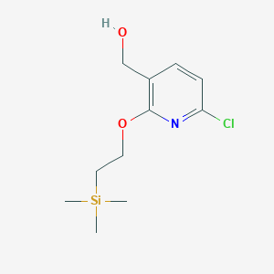 molecular formula C11H18ClNO2Si B13928751 6-chloro-2-[2-(trimethylsilyl)ethoxy]-3-Pyridinemethanol 