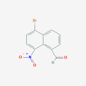 molecular formula C11H6BrNO3 B13928763 5-Bromo-8-nitro-1-naphthaldehyde 