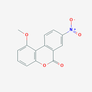 molecular formula C14H9NO5 B13928764 1-Methoxy-8-nitro-6H-dibenzo[b,d]pyran-6-one 