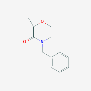 molecular formula C13H17NO2 B13928767 4-Benzyl-2,2-dimethylmorpholin-3-one 