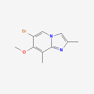 molecular formula C10H11BrN2O B13928777 6-Bromo-7-methoxy-2,8-dimethylimidazo[1,2-a]pyridine 