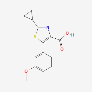 2-Cyclopropyl-5-(3-methoxy-phenyl)thiazole-4-carboxylic acid