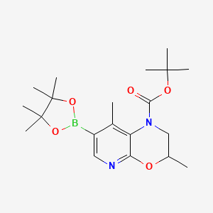 tert-Butyl 3,8-dimethyl-7-(4,4,5,5-tetramethyl-1,3,2-dioxaborolan-2-yl)-2,3-dihydro-1H-pyrido[2,3-b][1,4]oxazine-1-carboxylate