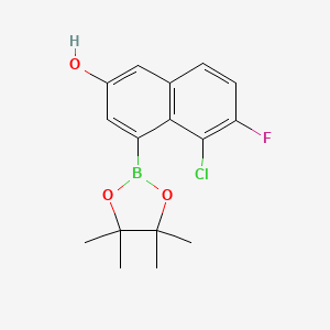 5-chloro-6-fluoro-4-(4,4,5,5-tetramethyl-1,3,2-dioxaborolan-2-yl)naphthalen-2-ol