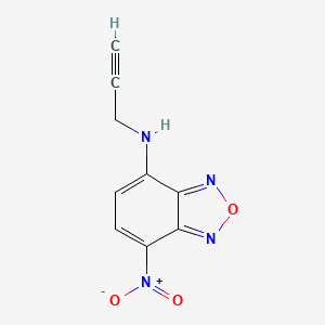 molecular formula C9H6N4O3 B13928816 7-nitro-N-(prop-2-ynyl)-2,1,3-benzoxadiazol-4-amine 