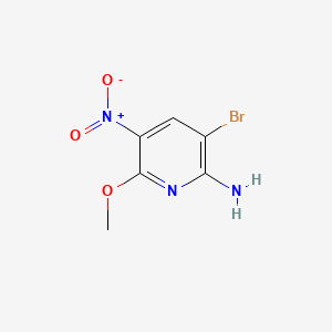 molecular formula C6H6BrN3O3 B13928828 3-Bromo-6-methoxy-5-nitropyridin-2-amine 