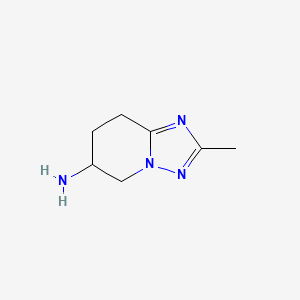 molecular formula C7H12N4 B1392883 2-甲基-5H,6H,7H,8H-[1,2,4]三唑并[1,5-a]吡啶-6-胺 CAS No. 1251925-31-1