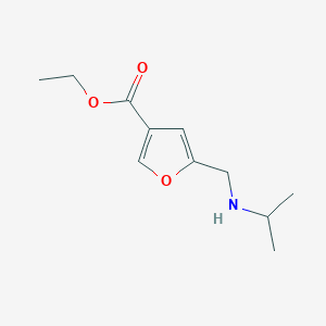 molecular formula C11H17NO3 B13928834 Ethyl 5-[(propan-2-ylamino)methyl]furan-3-carboxylate 