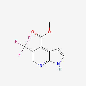 molecular formula C10H7F3N2O2 B1392886 5-(三氟甲基)-1H-吡咯并[2,3-b]吡啶-4-羧酸甲酯 CAS No. 1261365-80-3